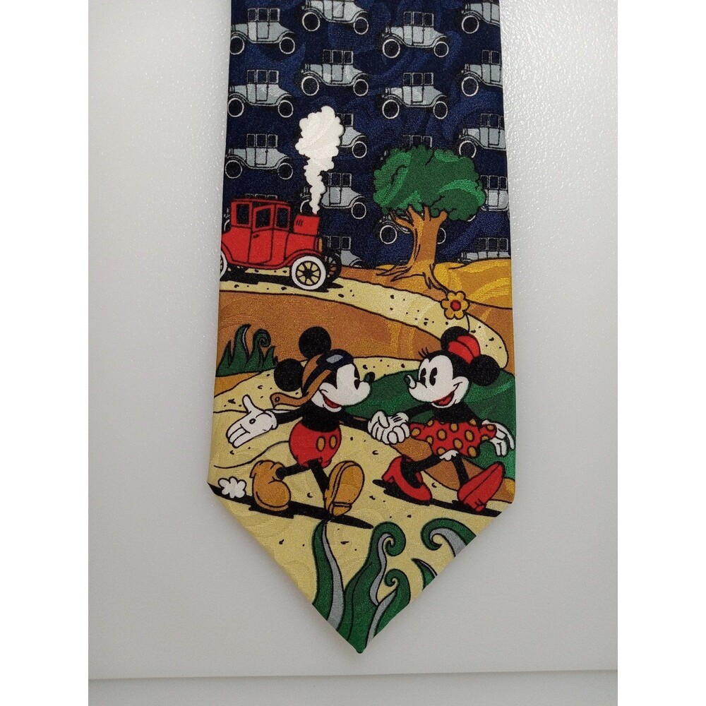 Mickey & Minnie Mouse Mickey Unlimited Disney Men's Tie Navy 56" long 4" wide